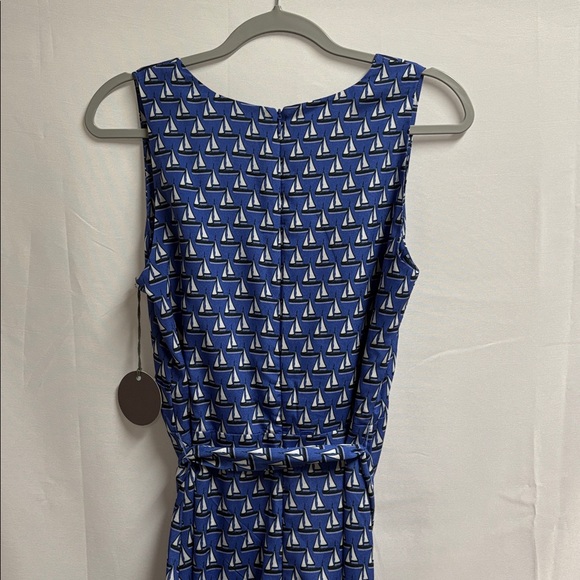 Eva Franco Anthropologie Sailboat Print Jumpsuit Blue & White Size 8 NWT - Picture 5 of 7